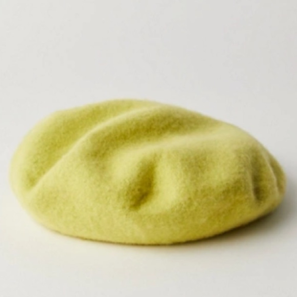 Free People Lillie Beret 
Stylish 
color: Chartreuse  Beret